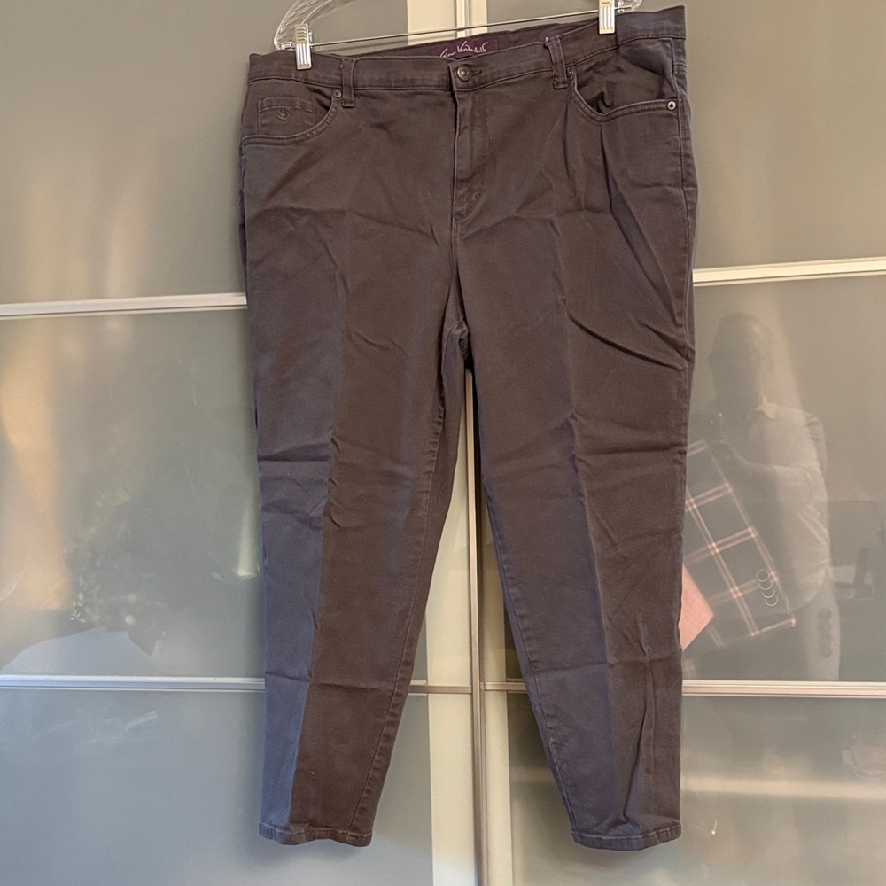 Gloria Vanderbilt Men's Dark Gray Chinos